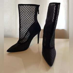 Kendal and Kylie mesh ankle boots
